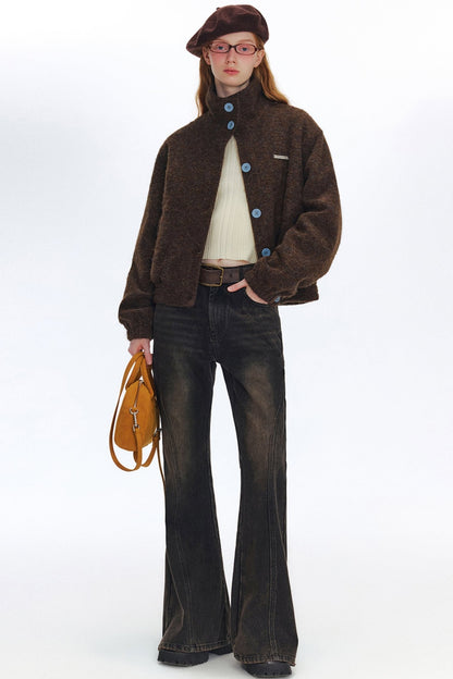 CARAMEL COWSSON CONTRAST JACKET