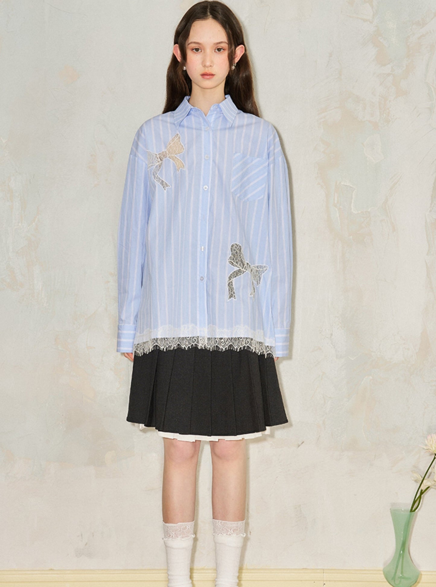 Striped Lace Gentle Shirt