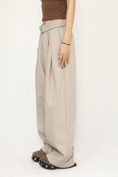 Unisex Retro Wide-Leg Suit Pants