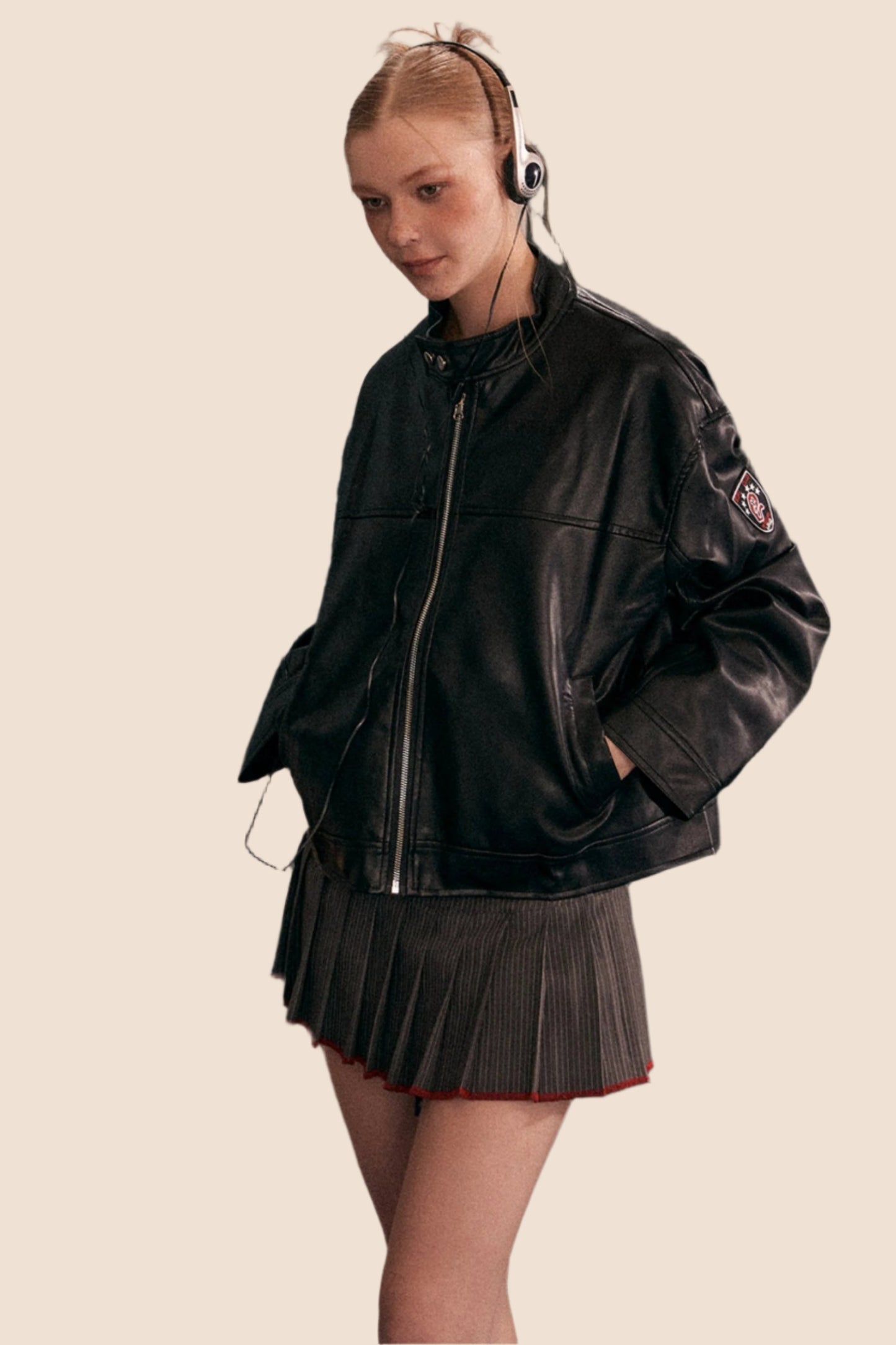 Retro Biker PU Leather Coat