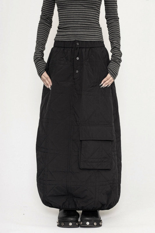 Black Simple Long Skirt