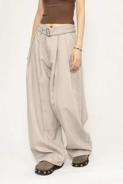 Unisex Retro Wide-Leg Suit Pants