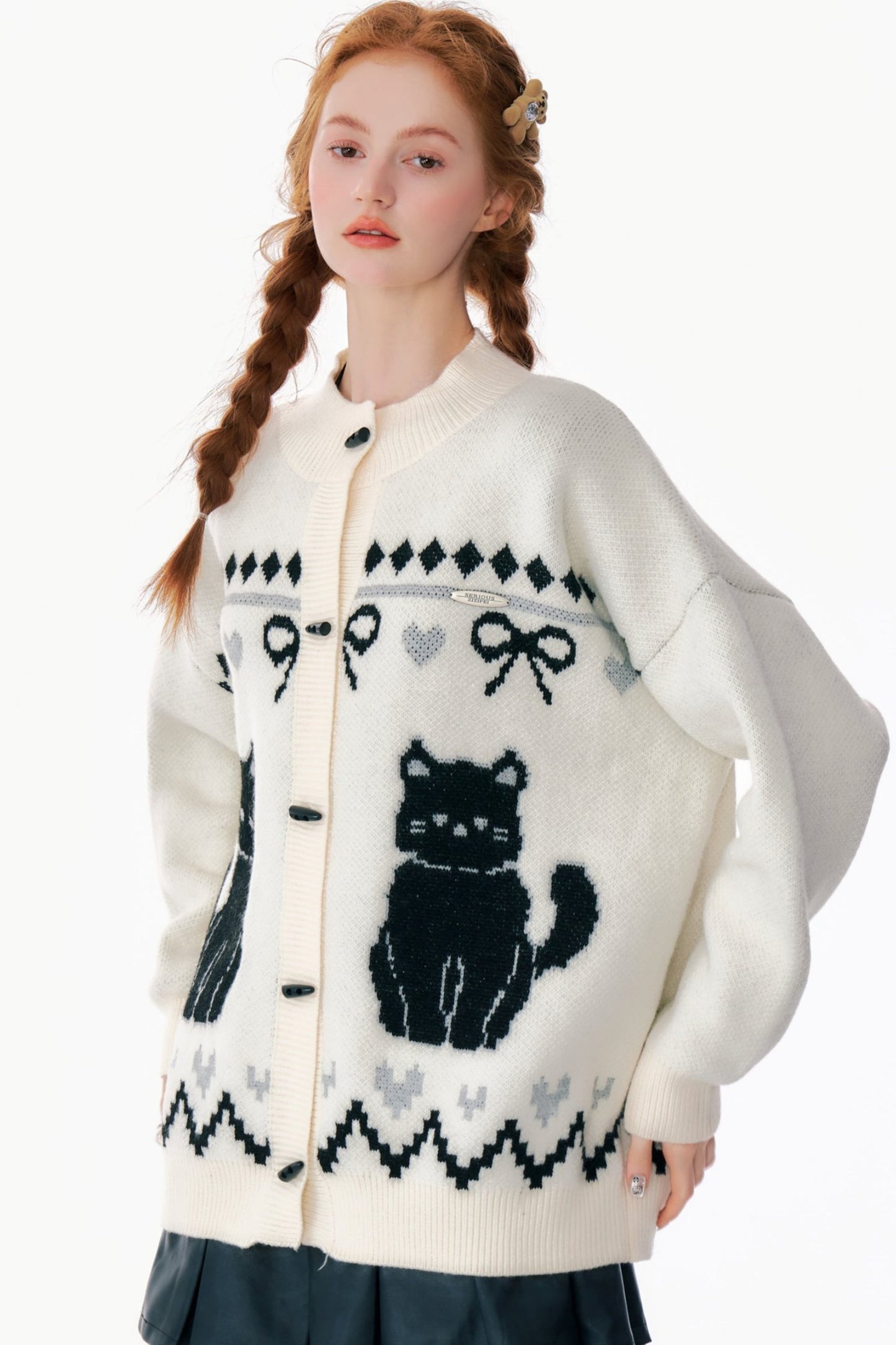 High-Quality Cat Sweater Cardigan