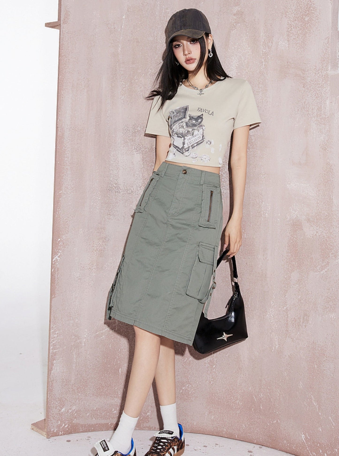 Chic Slim Fit Utility Skirt