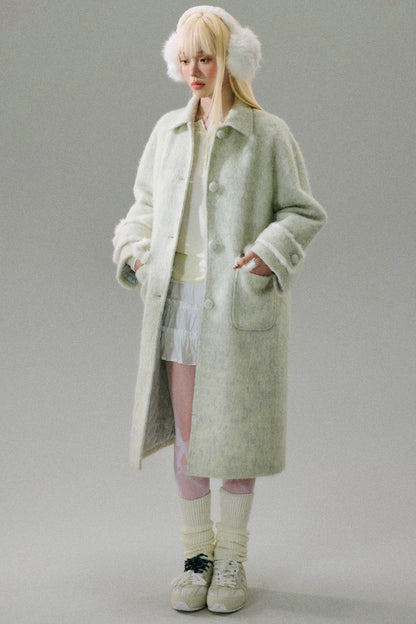 Cherry Blossom Tweed Long Coat