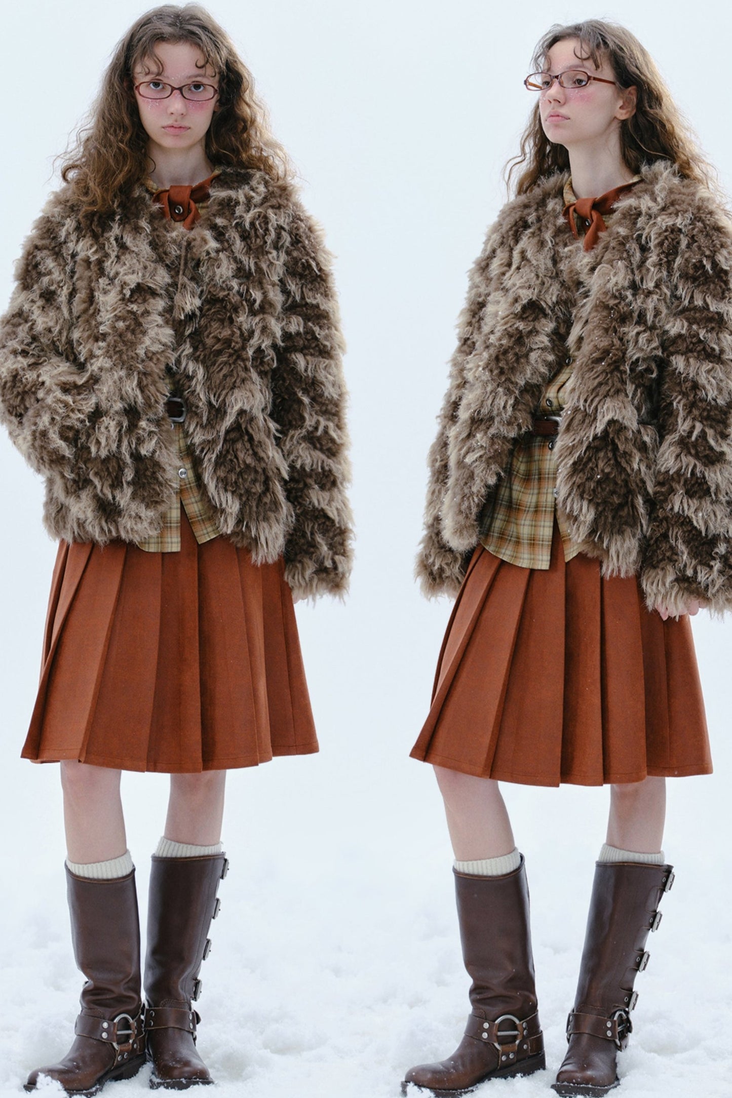 Cocoa Chestnut CRISP FUR COAT