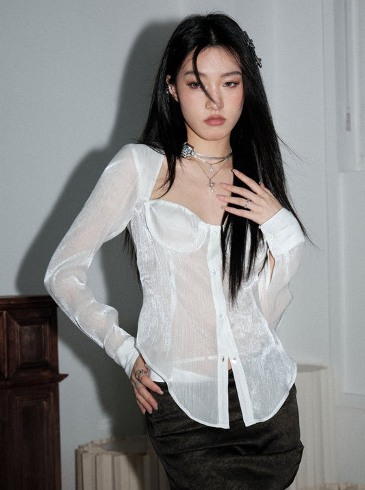 Cup Semi-Sheer Pure Lust White Shirt