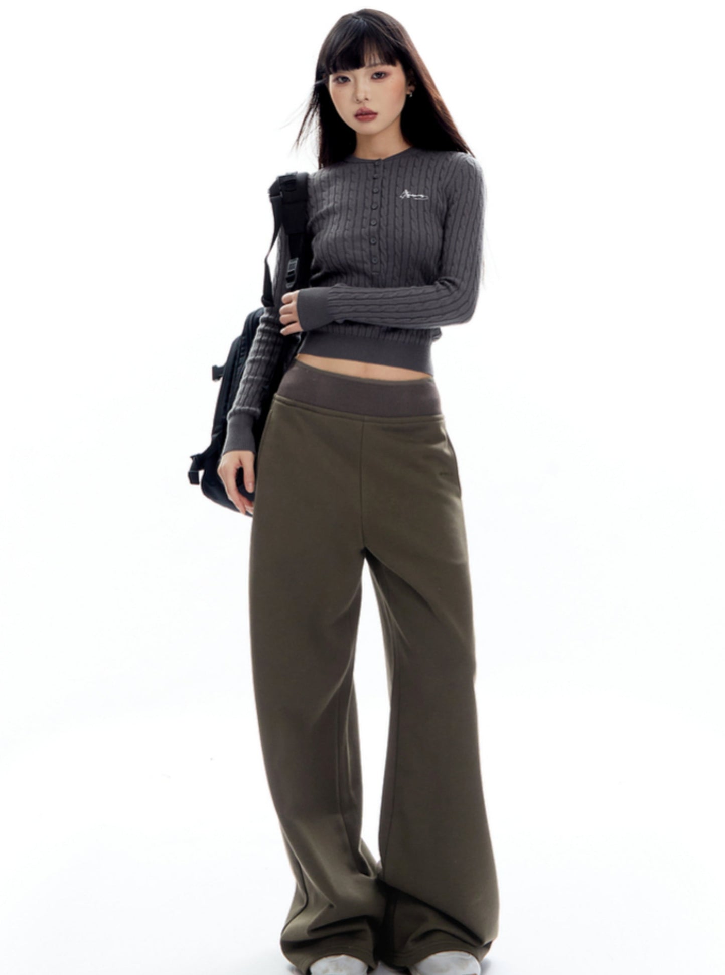 Cropped Slim Henley Tops