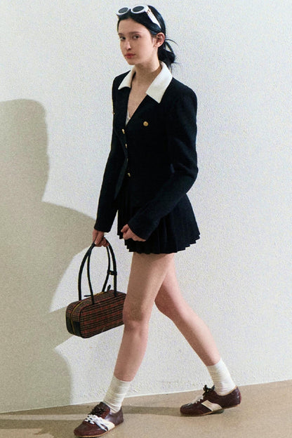 Corduroy Top And Slim Skirt Set-Up