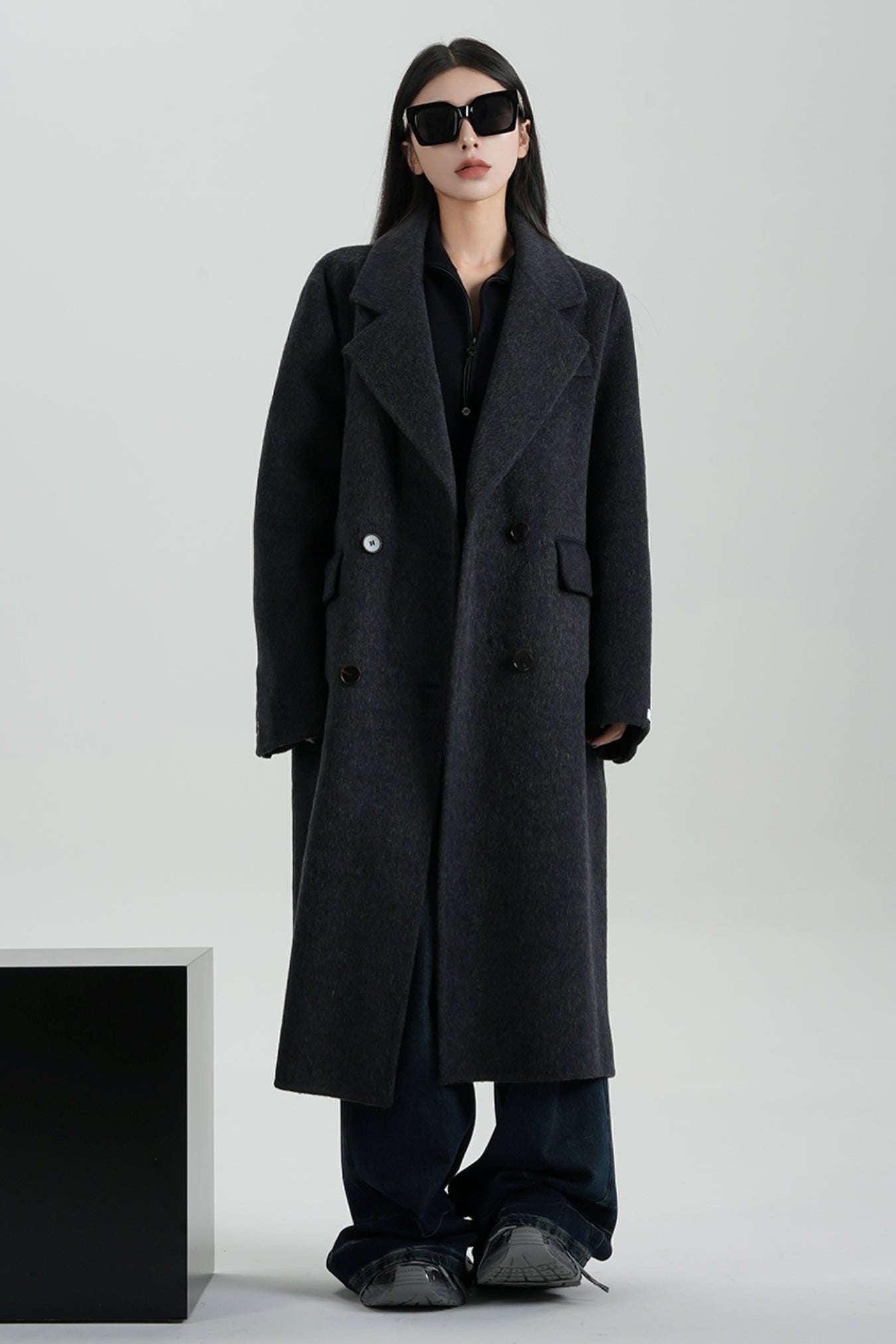 Reversible Tweed Wool Coat