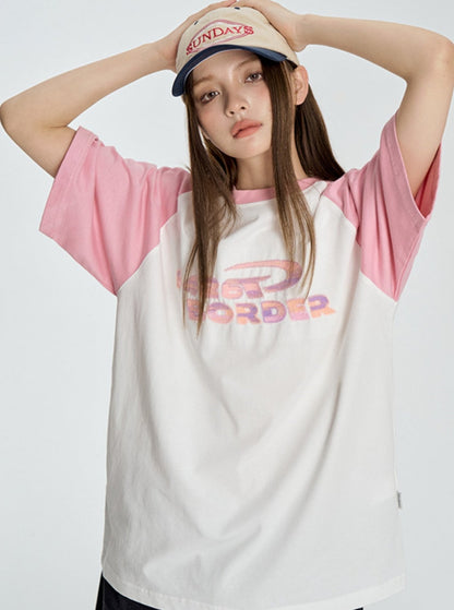 Embroidery Raglan T-Shirt