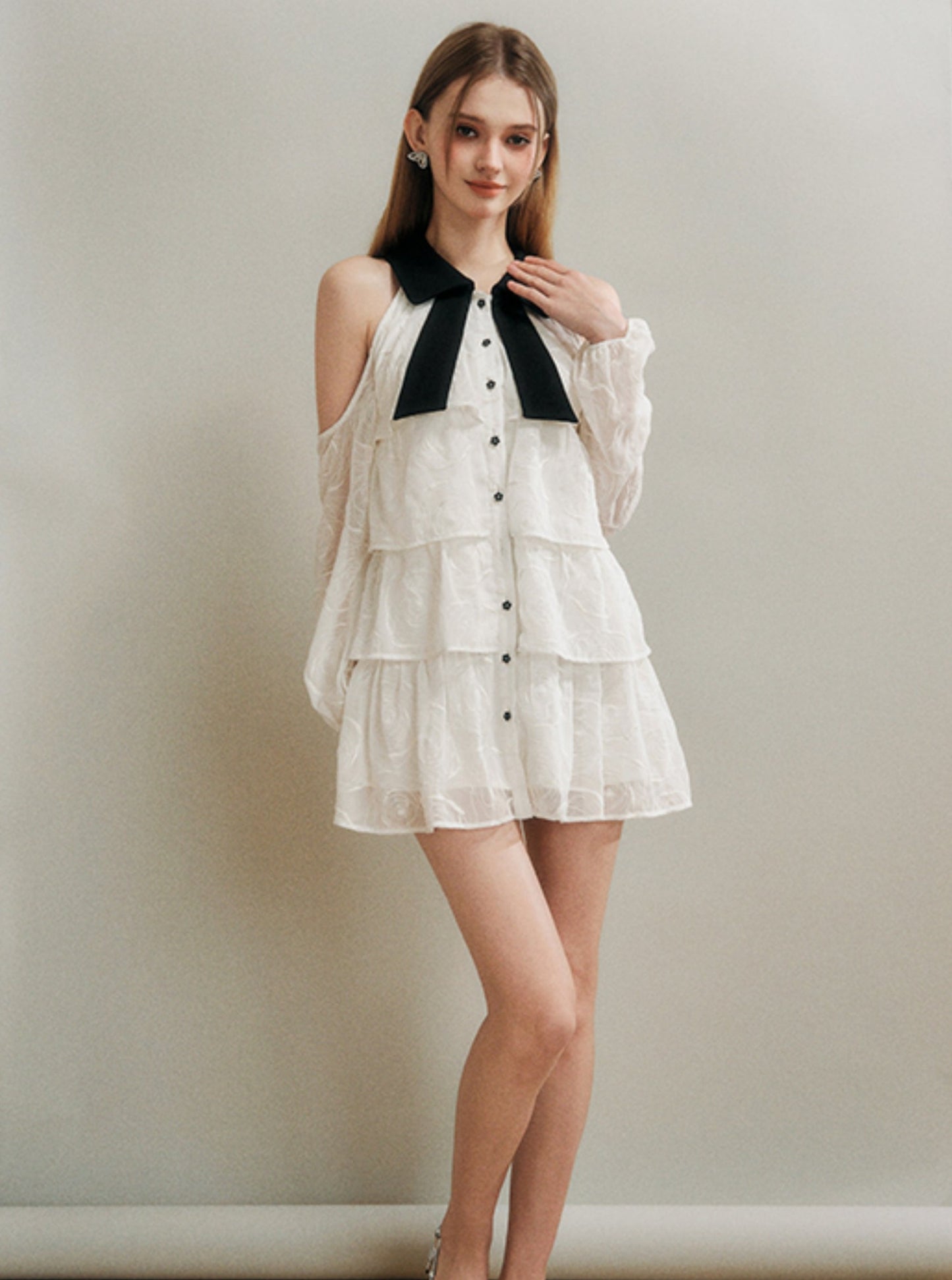 Chiffon Small Fragrance White Dress