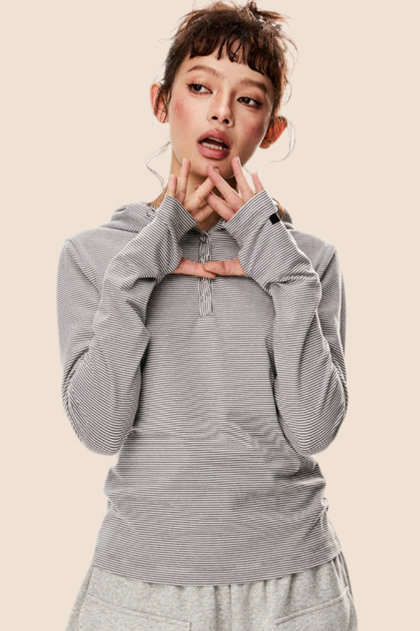 슬림 스트라이프 탑 