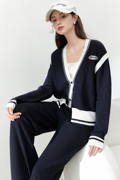 Fashion Casual Wool Knitwear Two-Piece Set