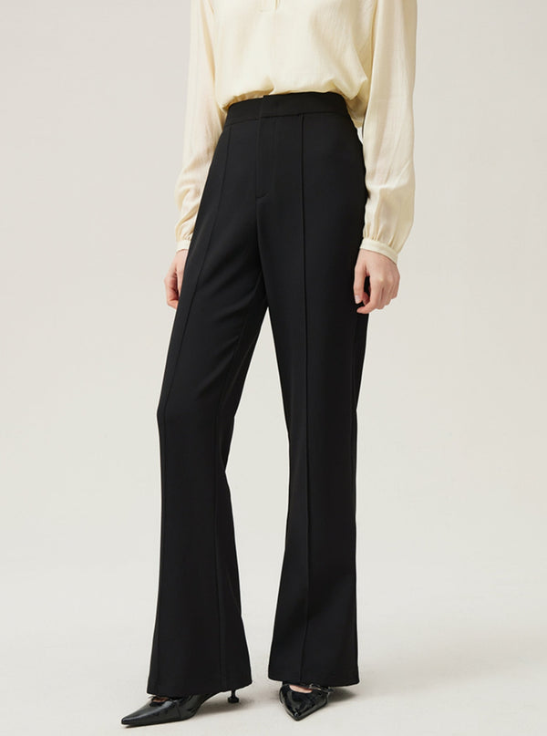 Slightly Flared High Waist Trousers