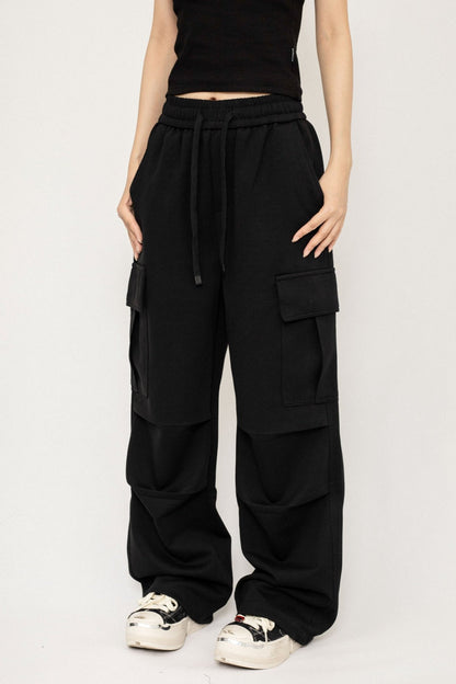 American Black Casual Stretch Cargo Pants