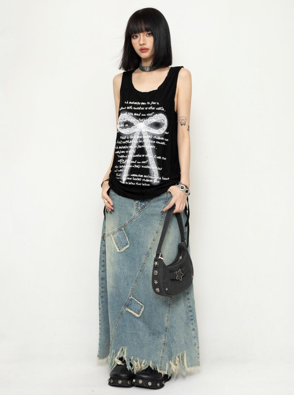 Wasteland Ribbon Lace Vest Top