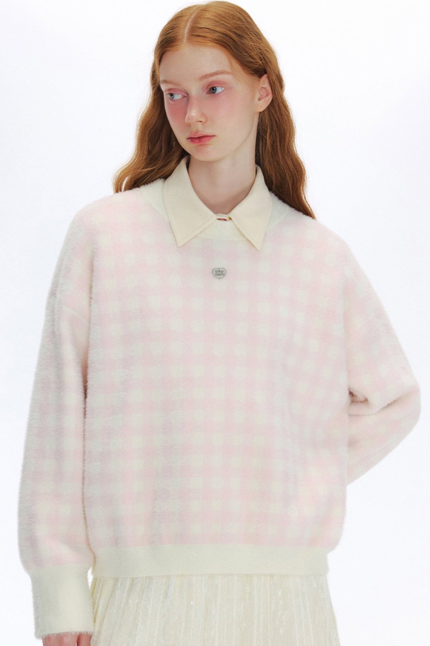 Pearl Jelly Bean Droped Shoulder Sweater