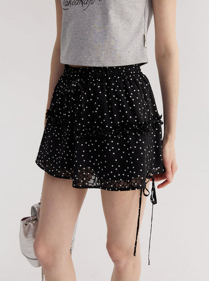 Polka Dot Chiffon Skirt