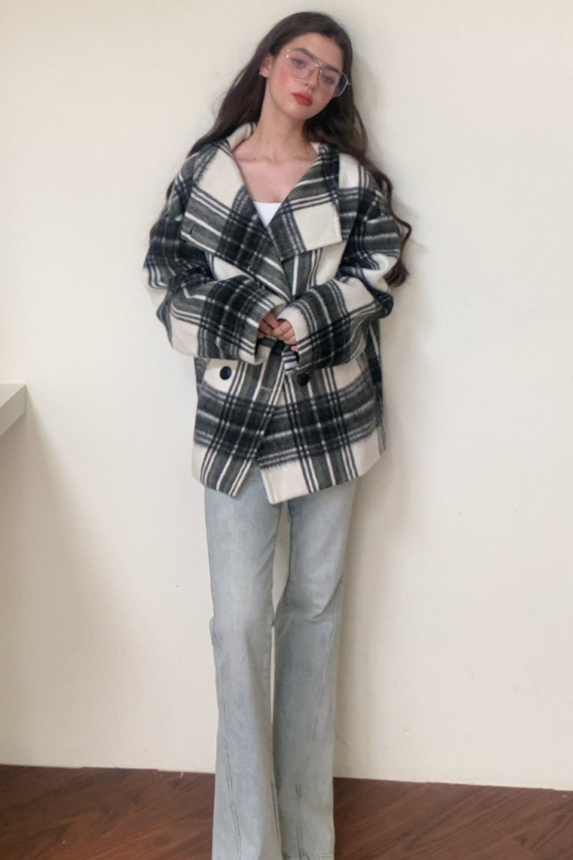 Forest Plaid Woolen Jacket