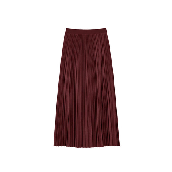 High-Waist Pleated Skirt