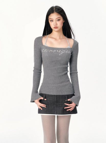 American retro slim base layer top