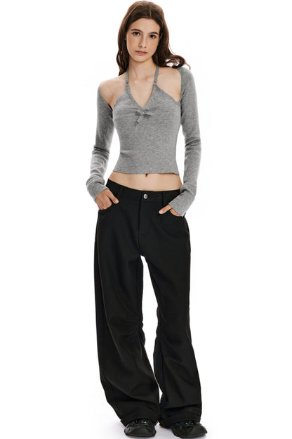 Casual Wide Leg Banana Pants