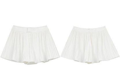 White Chiffon A-Line Skirt