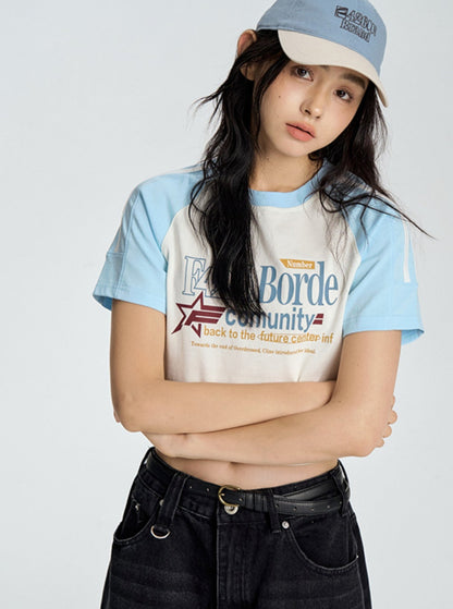 Star Letter Contrast T-Shirt