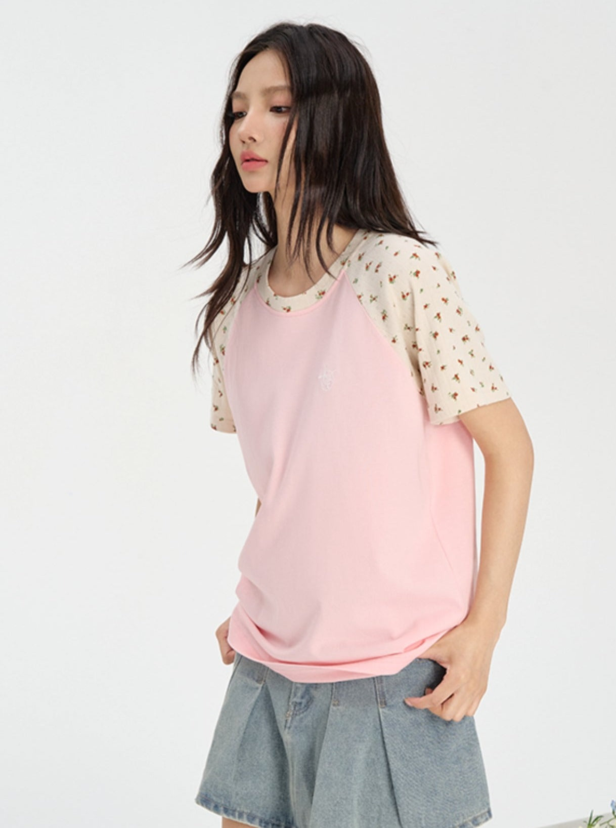 Trendy Floral Raglan Sleeve Top