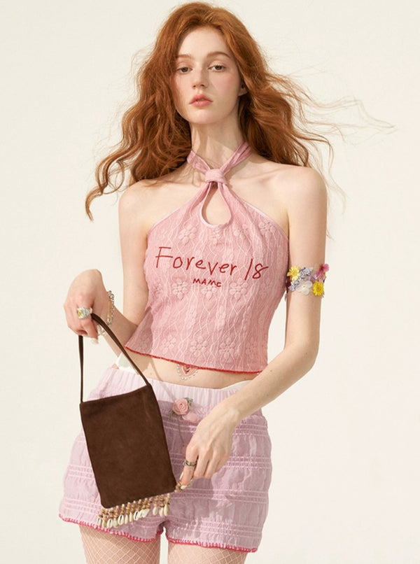 Halterneck Reverse Cutout Top