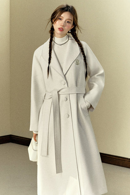 Woolen Long Slouchy Bathrobe Coat