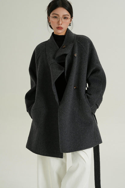 Half-Turtle Midi Wool Coat