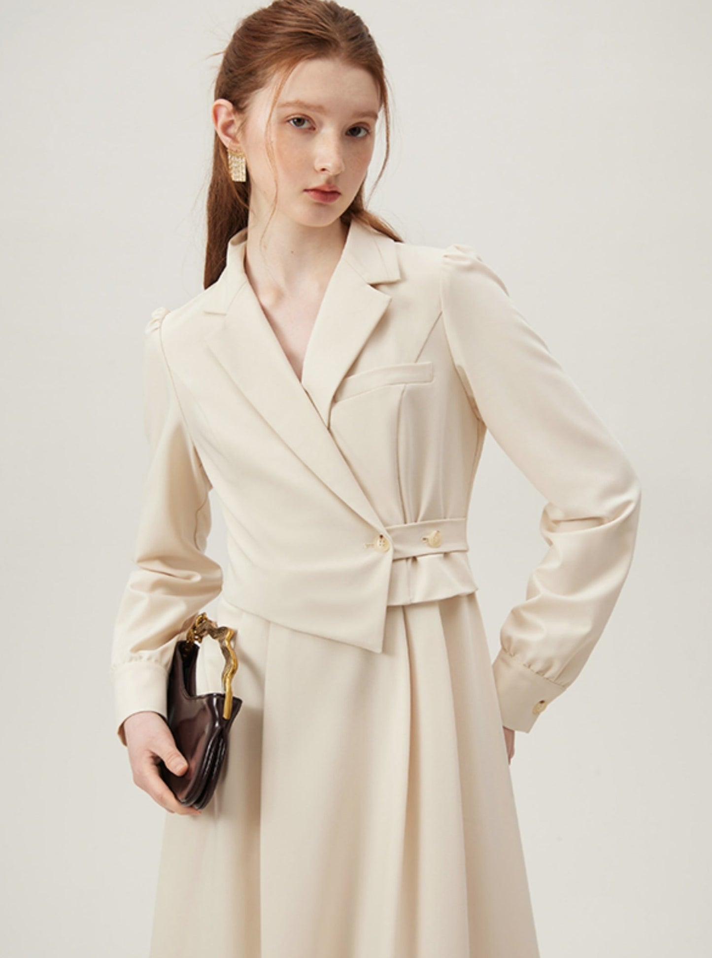 Shore Skirt Long Sleeve Suit Dress