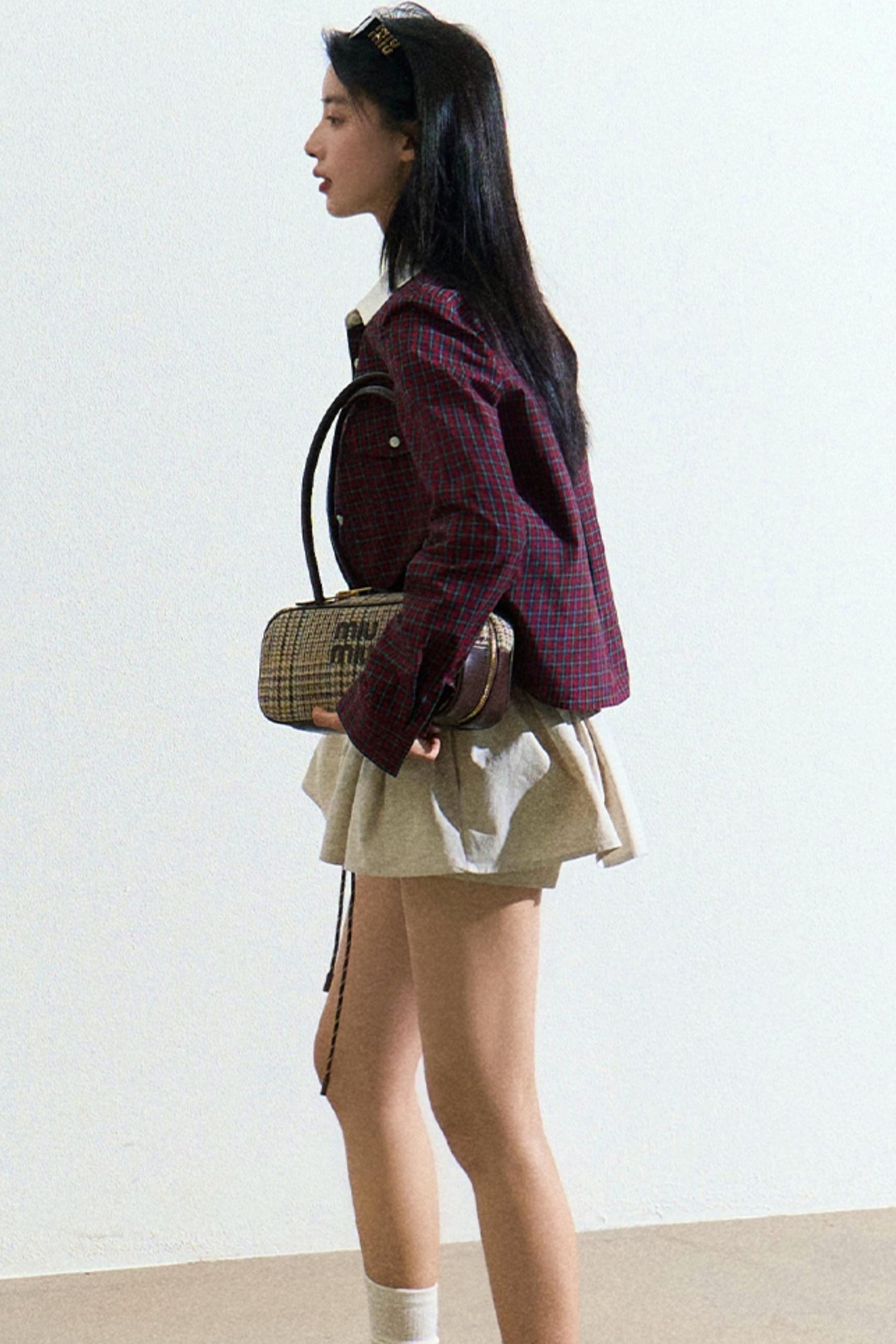 Scottish Check Red Button-Down Shirt