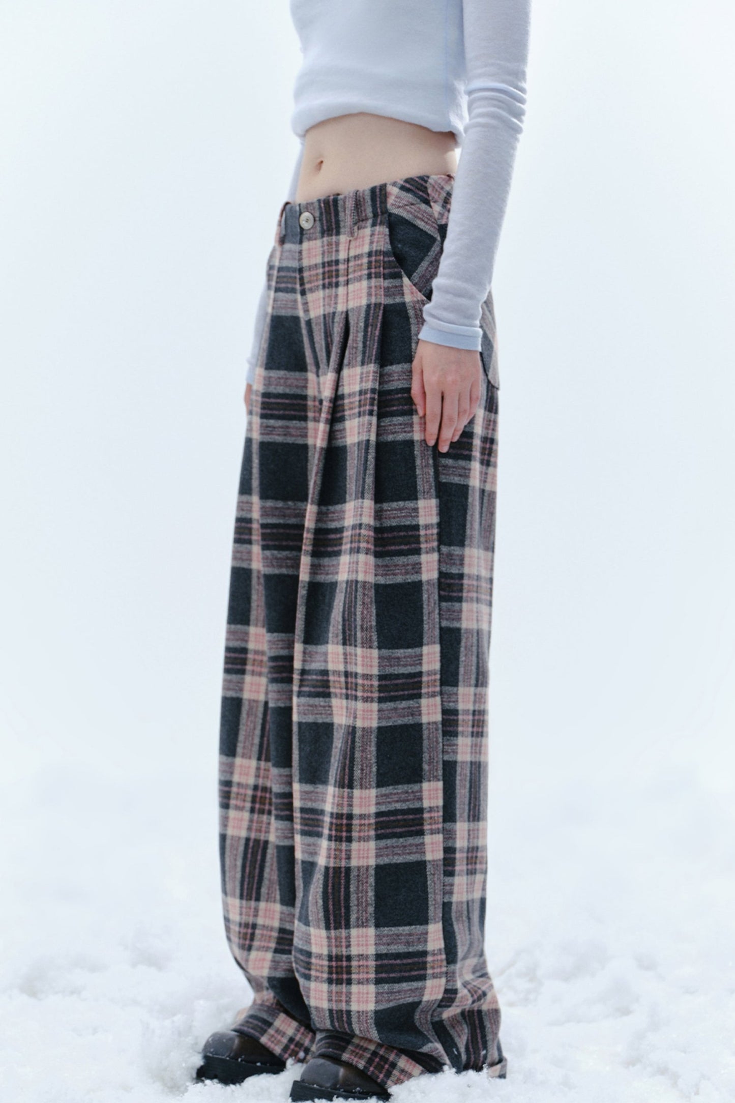 Vintage Tweed Plaid Pants