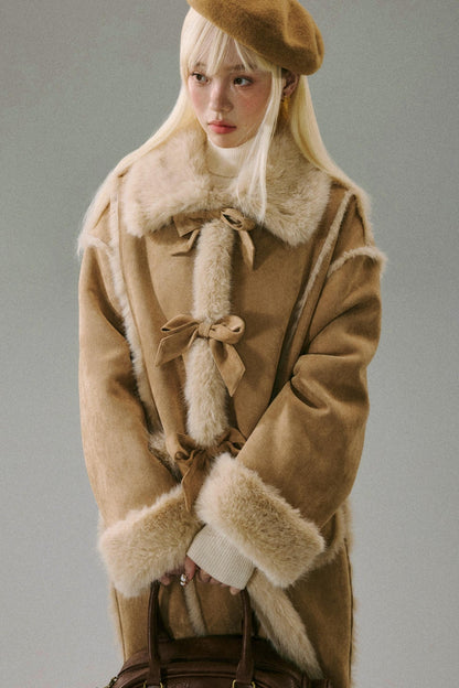 Brown Long Fur Warm Jacket