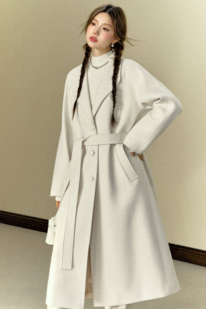 Woolen Long Slouchy Bathrobe Coat