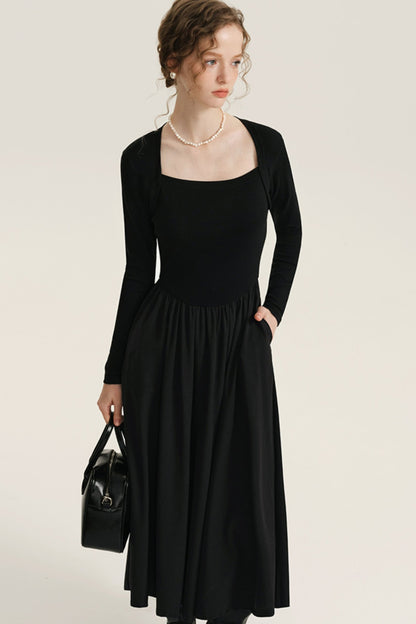 French Hepburn Style Knit Dress