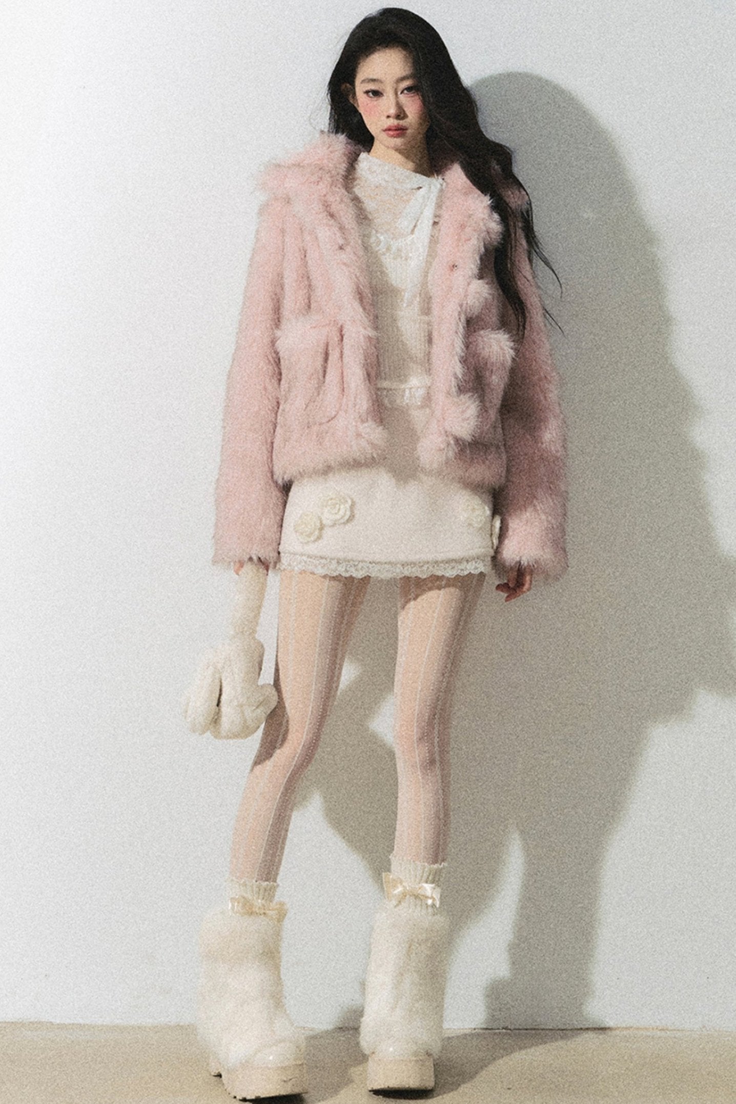 Cherry Blossom Mohair Cozy Jacket