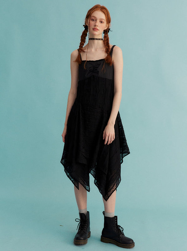 Broken Lace Slip Dress