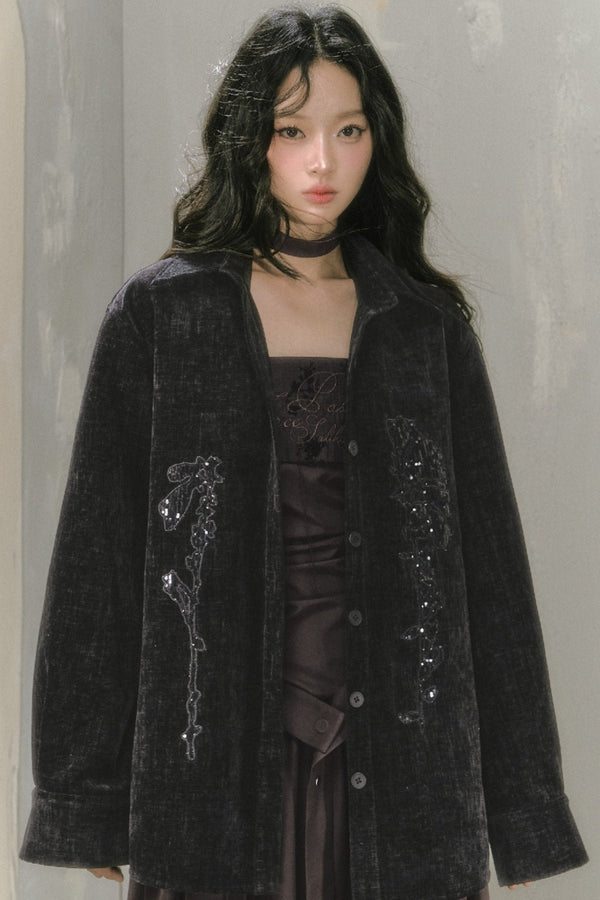 중공업 자수 재킷 