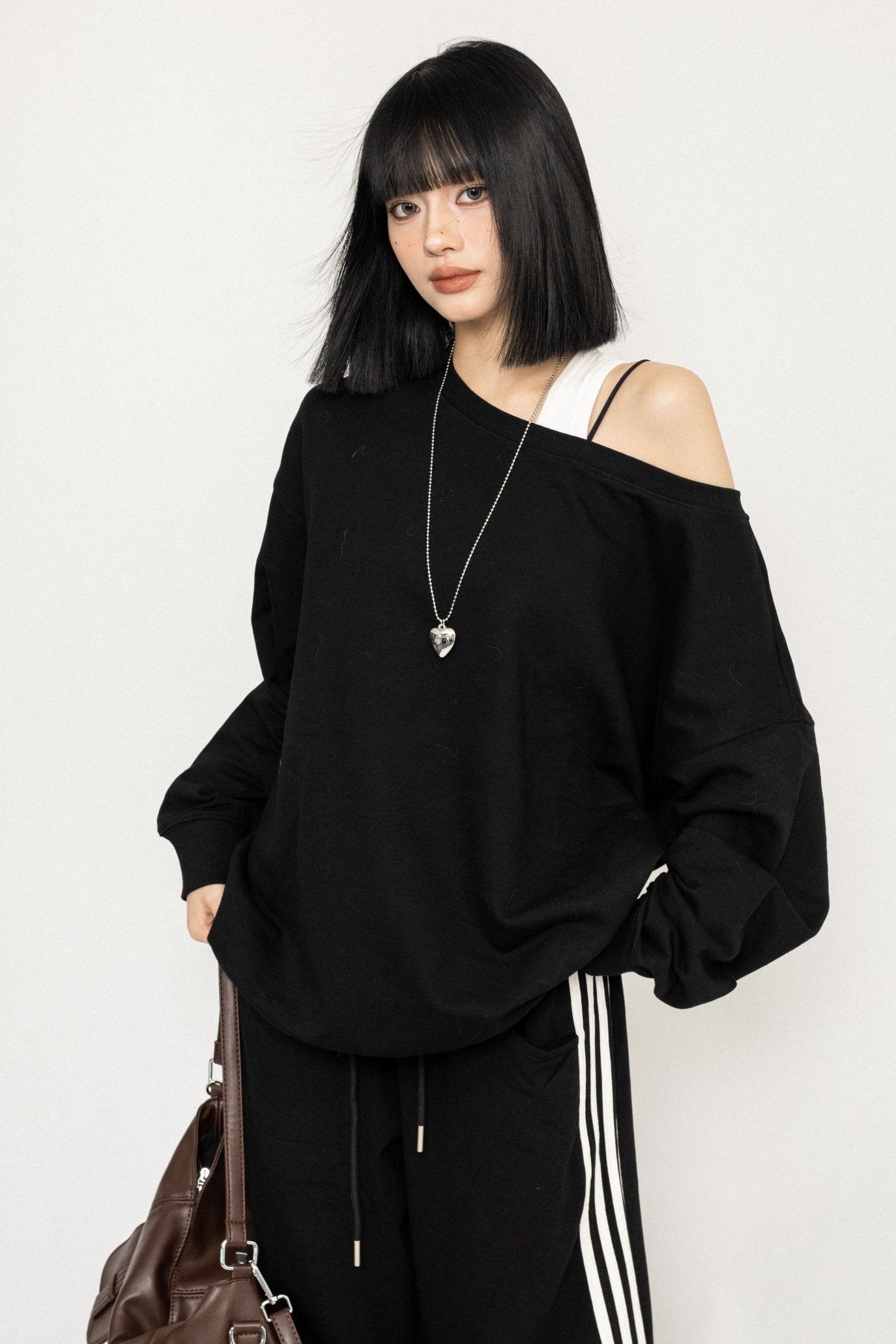 Early Autumn Off-Shoulder Sweatshirt