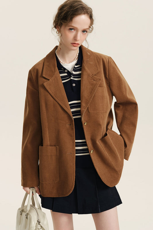 High-End Corduroy Blazer