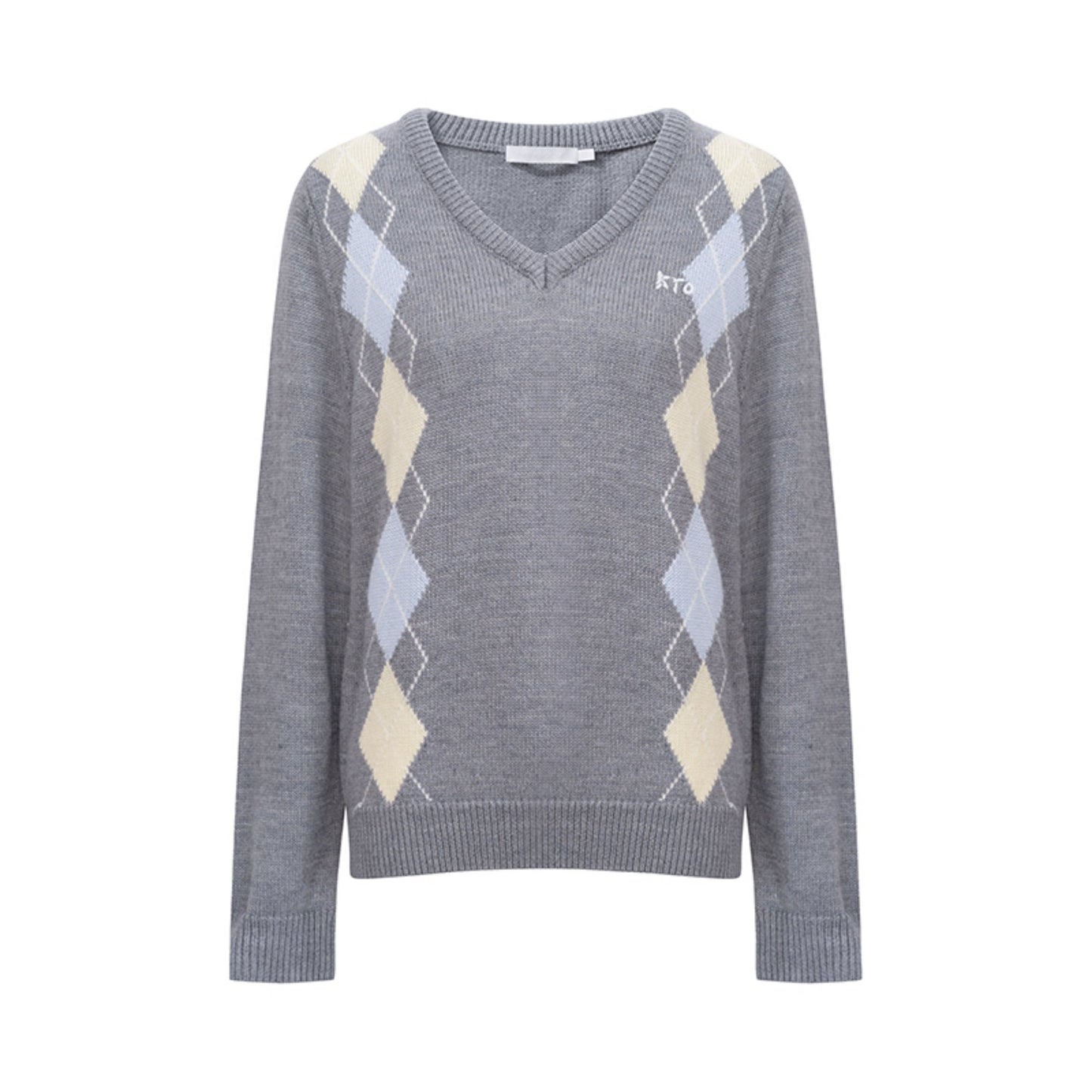Diamond V-Neck Sweater