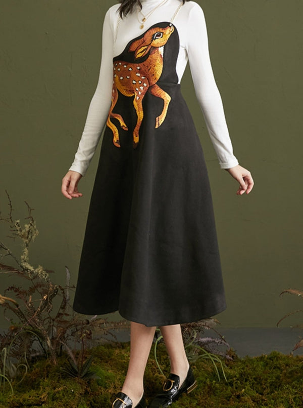 Embroidery Waist Strap Large Skirt