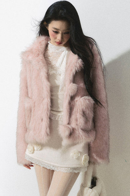 Cherry Blossom Mohair Cozy Jacket