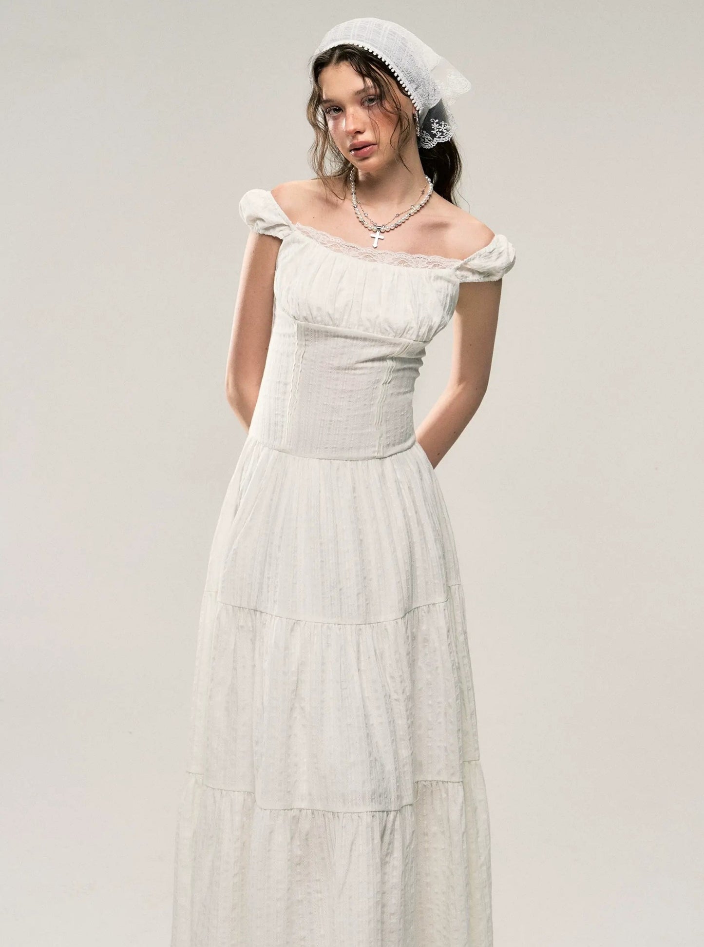 French Lace Cotton Dress