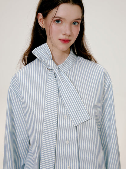 Sea Salt Stripe Bow Shirt