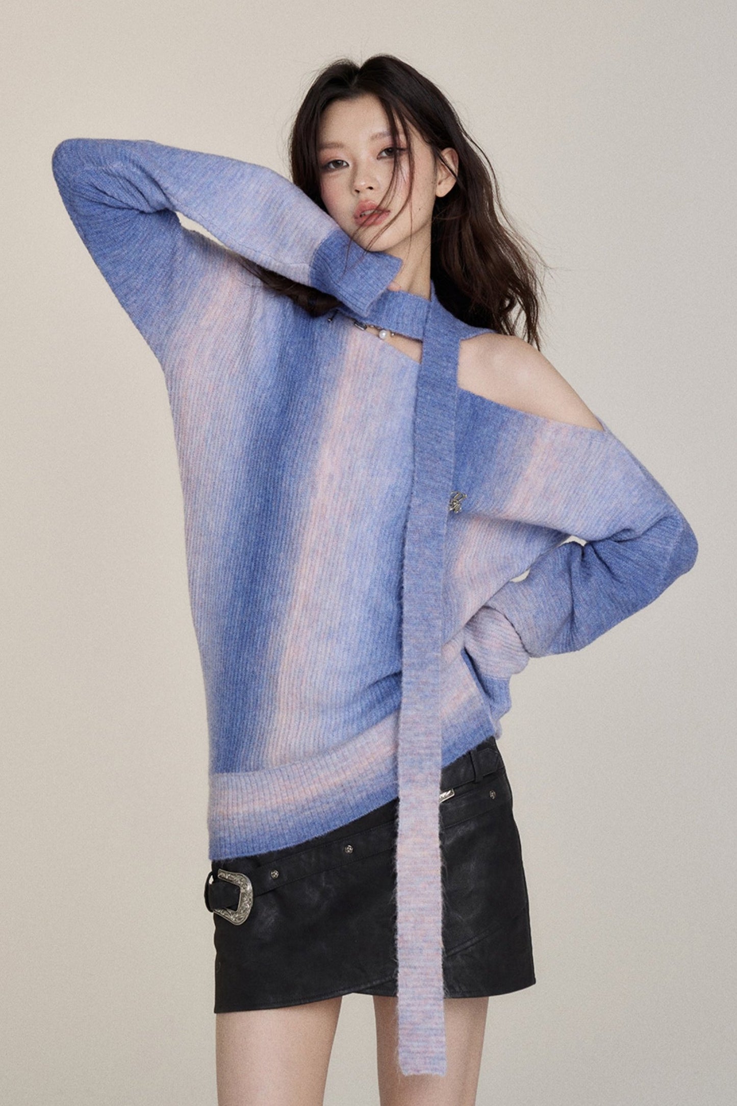 Wool Vibe Gradient Sweater Top